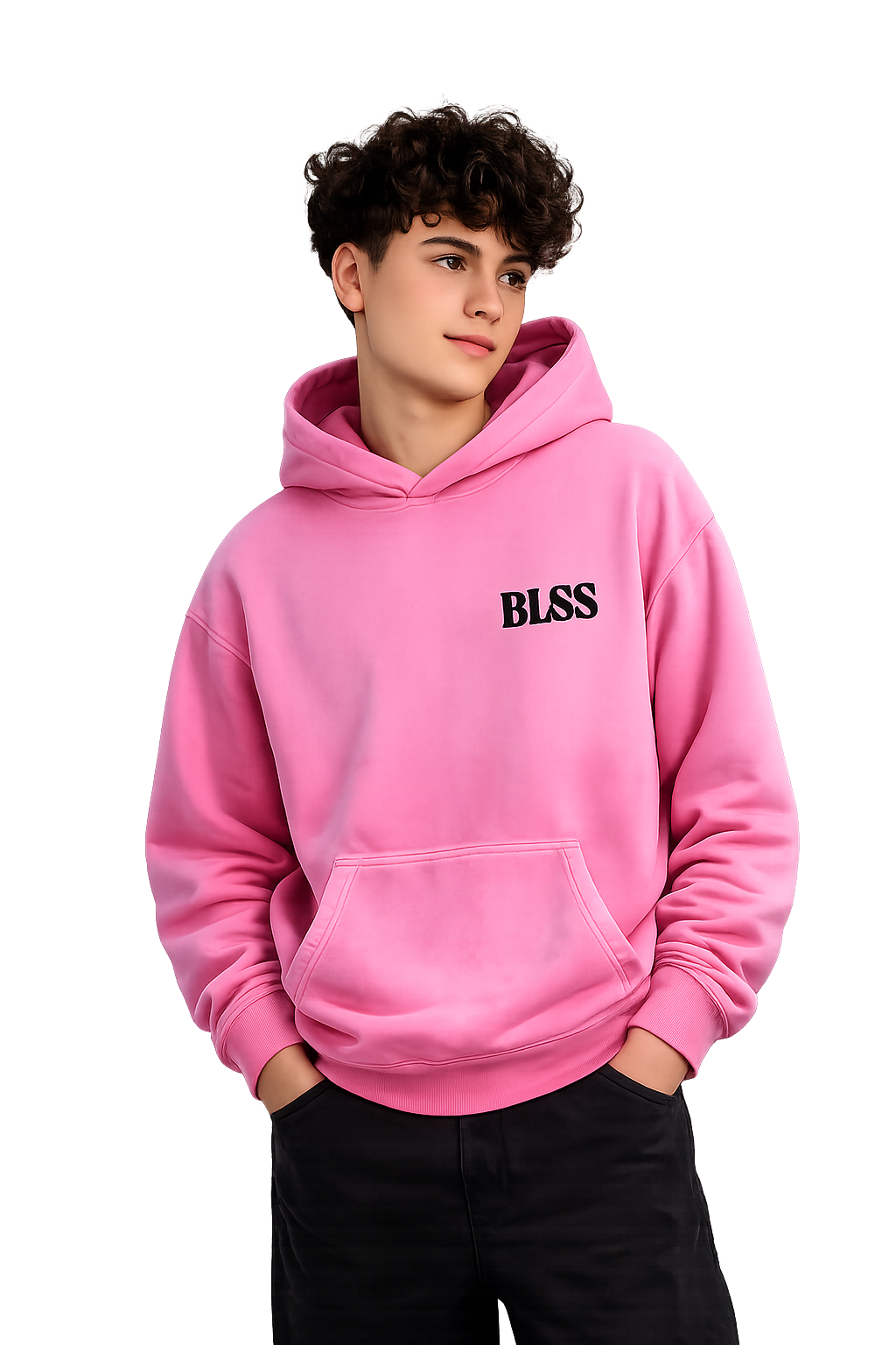 BLSS Heavyweight Hoodie in Pink