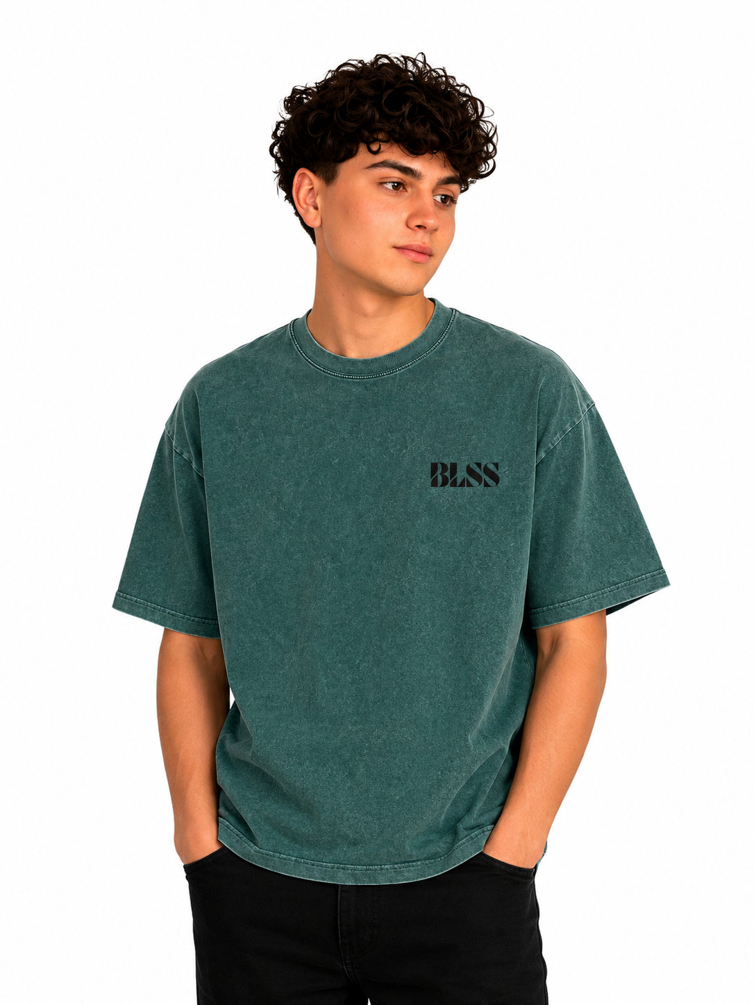 BLSS Heavyweight Oversized T-Shirt in Olive