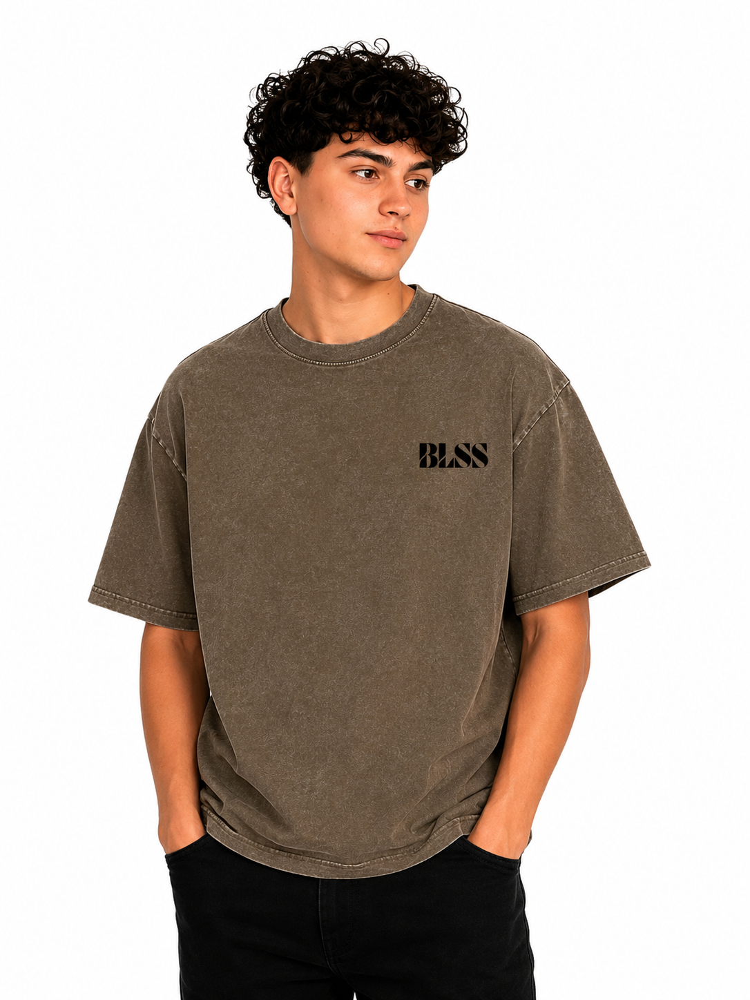 BLSS Heavyweight Oversized T-Shirt in Beige