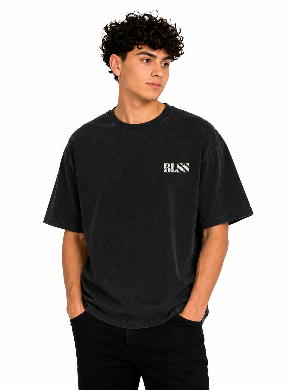BLSS Heavyweight Oversized T-Shirt in Black