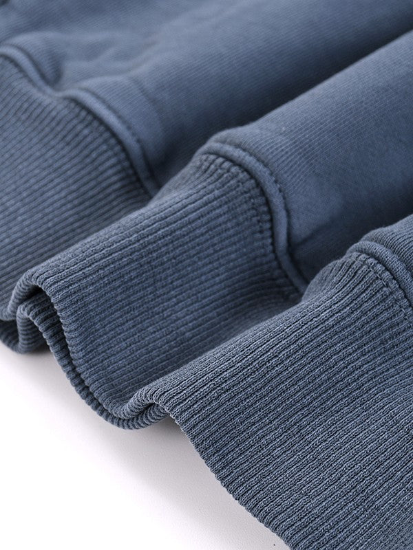 BLSS Heavyweight Hoodie in Bone — hem detail