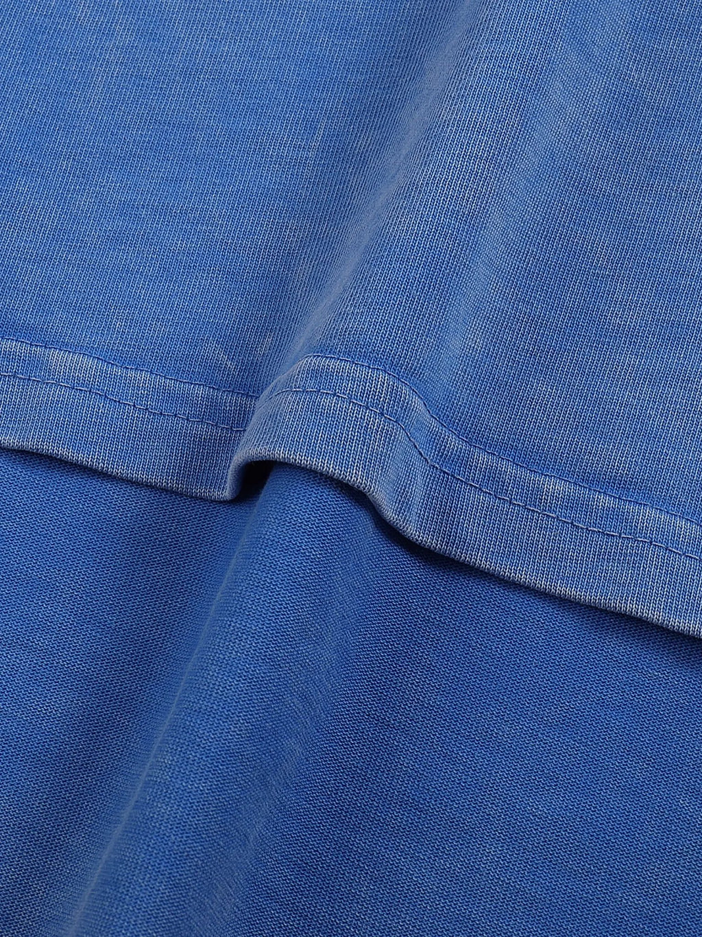 BLSS Heavyweight Oversized T-Shirt in Light Blue — fabric detail