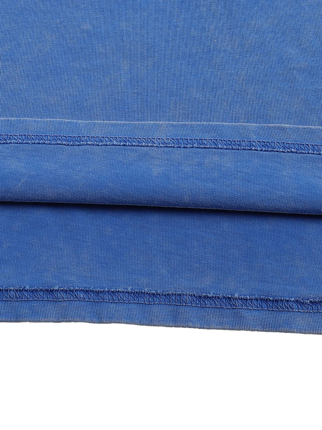 BLSS Heavyweight Oversized T-Shirt in Light Blue — stitch detail
