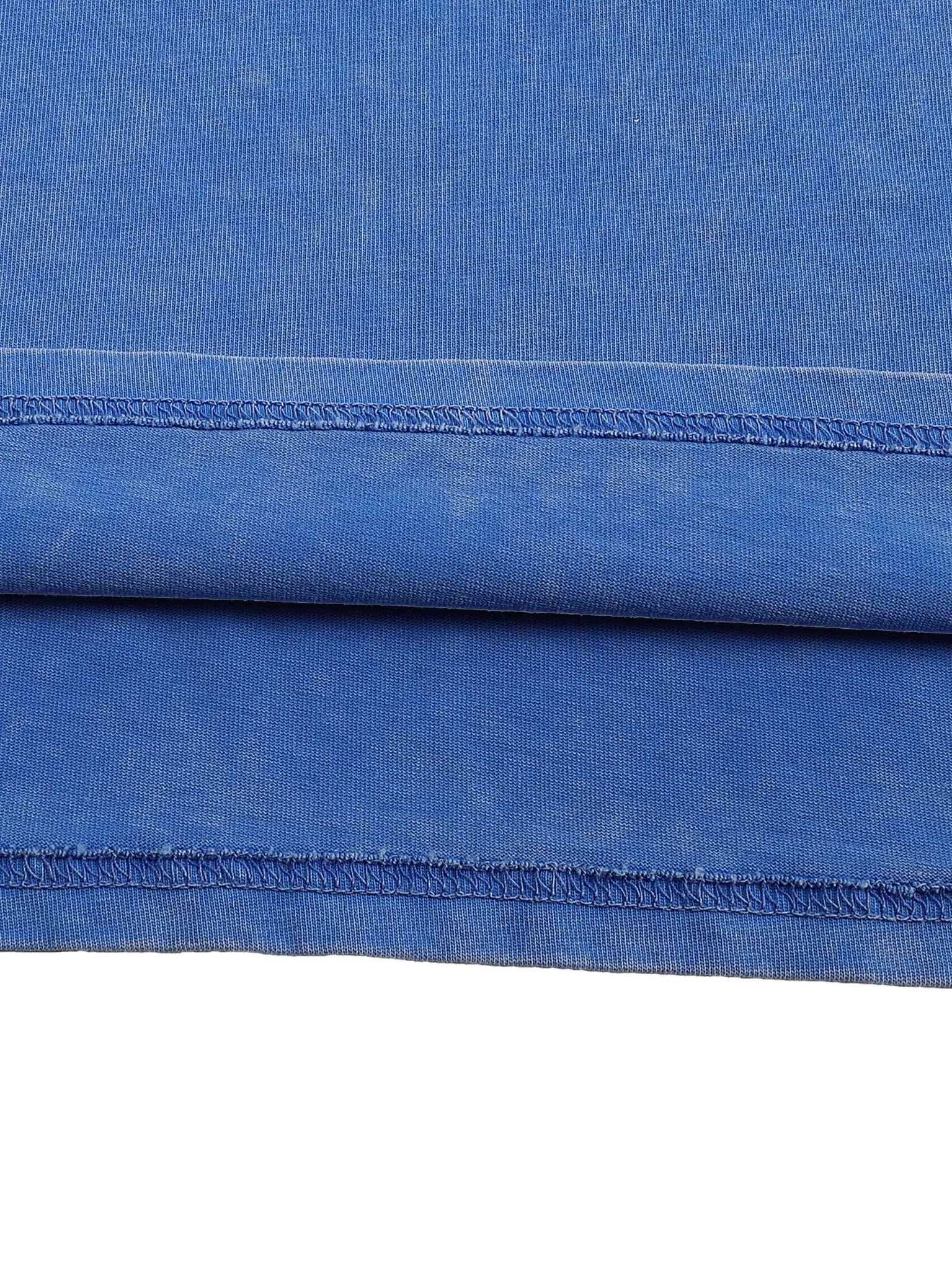BLSS Heavyweight Oversized T-Shirt in Light Blue — stitch detail