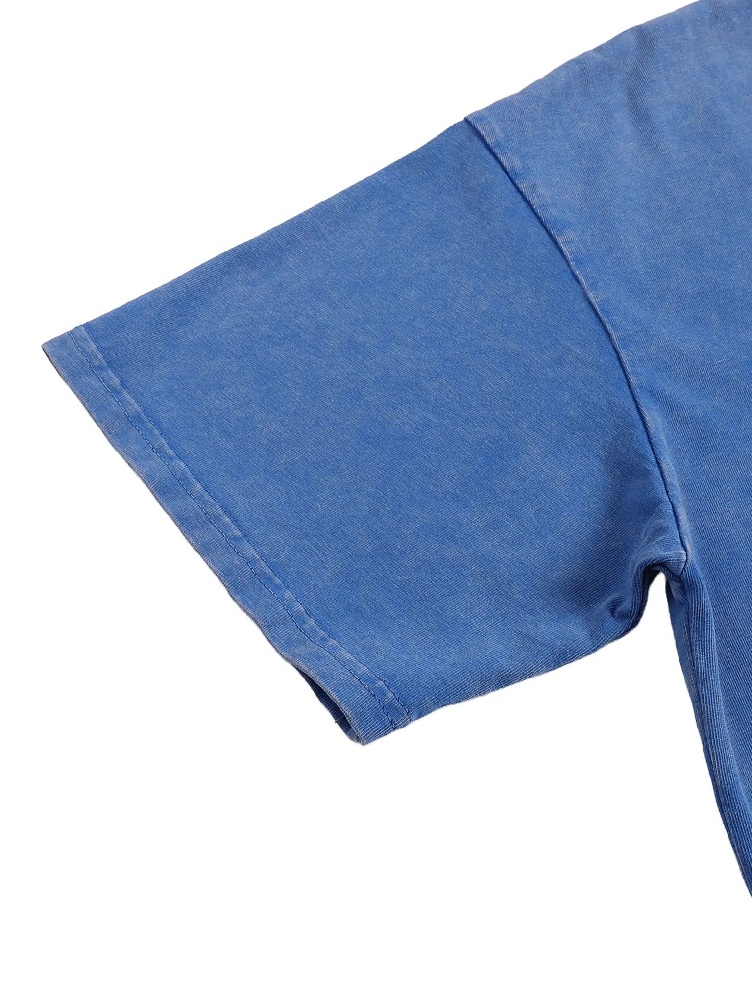 BLSS Heavyweight Oversized T-Shirt in Light Blue — sleeve detail